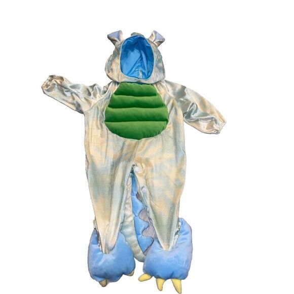 FUN WORLD DINOSAUR DRAGON MULTICOLOR SNAP 1 PIECE HALLOWEEN COSTUME BABY 12m 24m - Picture 1 of 8